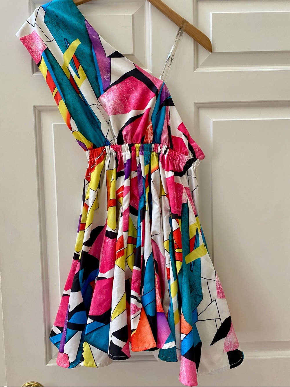 L’Atiste by Amy Dress Colorful One-Shoulder Y2K Summer Wedding Guest Dress XL